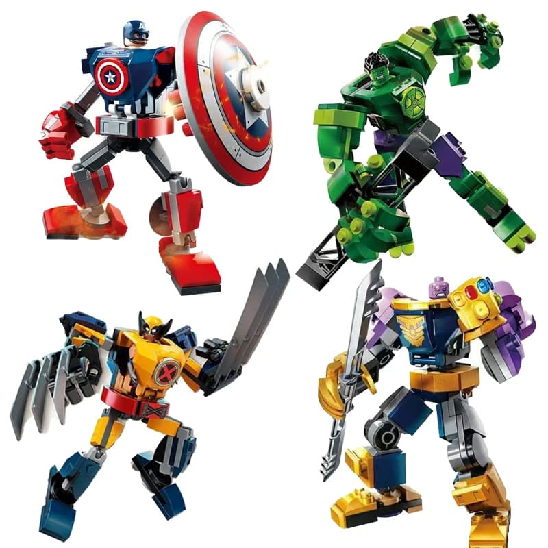 Hot Supereroi Action Figure Block Spiderman Miles Iron Man War Machine MOC Assemblare Building Block Modello giocattolo per bambini