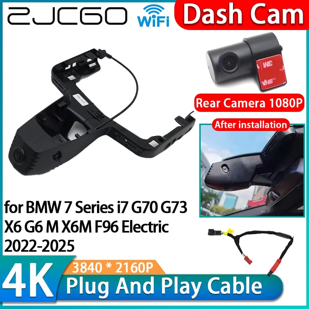 Registratore Video DVR 4K WiFi OEM per Auto BMW Serie 7 i7 G70 G73 X6 G6M X6M F96 Elettrica 2022-2025, Telecamera Anteriore e Posteriore
