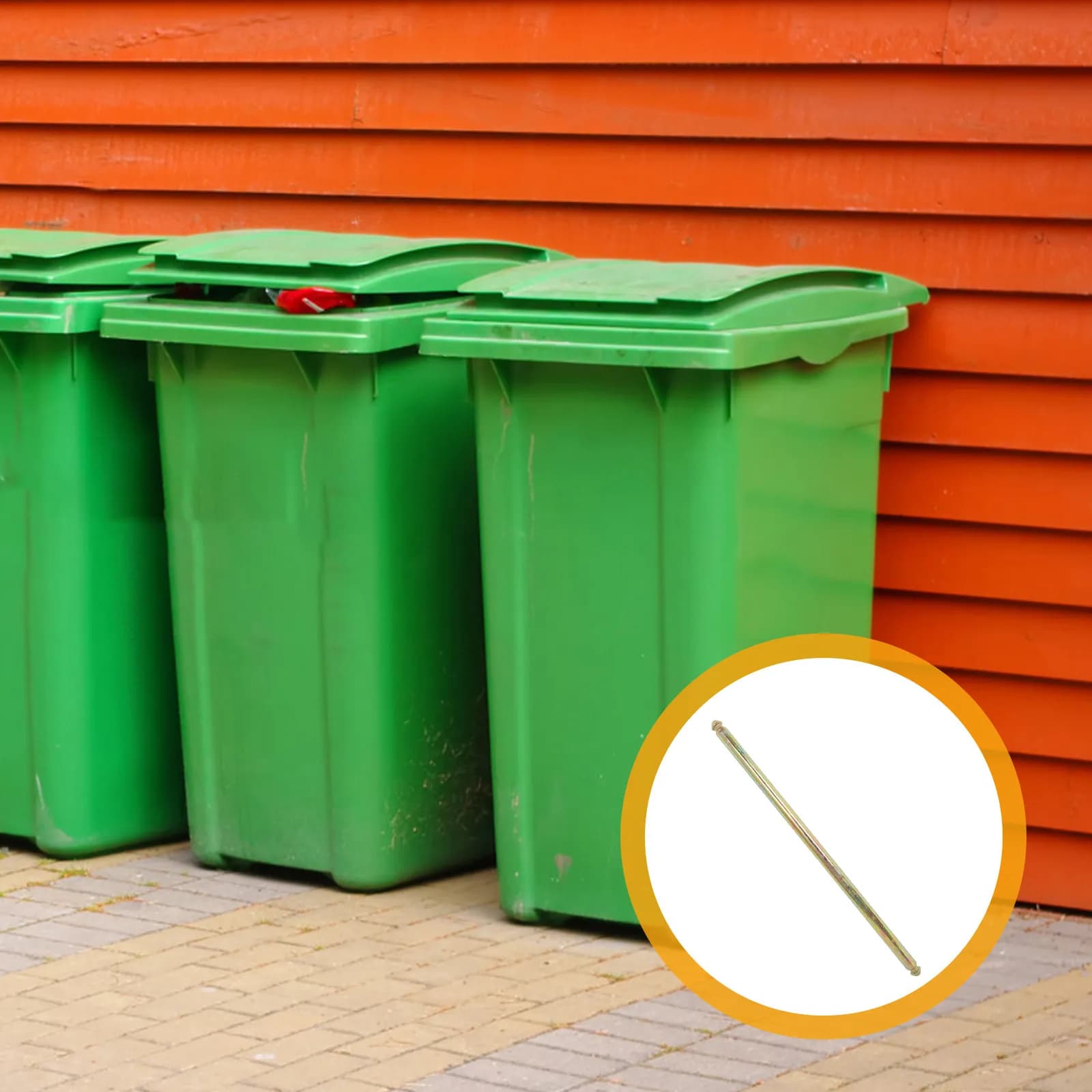 Waste Bin Axle Replacement 55Cm Hollow Shaft for Rubbish Cans Trash Containers Wastebaskets Efficient Operation Versatile