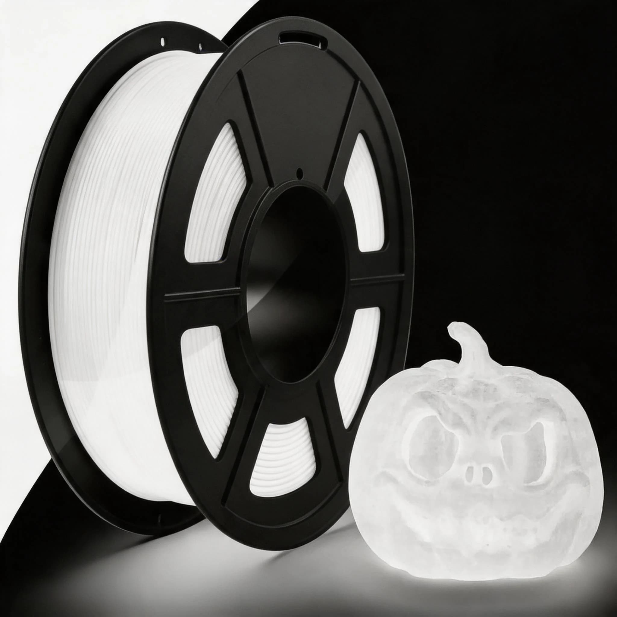 Filamento PLA Luminoso per Stampante 3D, Bobina da 250g, Alta Precisione +/- 0,03mm, Filamento che si Illumina al Buio, per la Maggior Parte delle Stampanti FDM