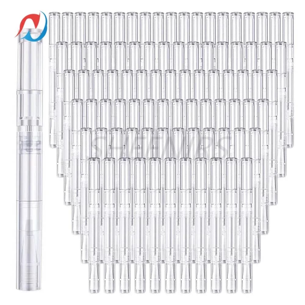 30/60/80/120pc 3ml Clear Twist Pens pennello vuoto per olio per unghie pennello per smalto per unghie penna per olio per cuticole applicatore cosmetico per contenitori per lucidalabbra