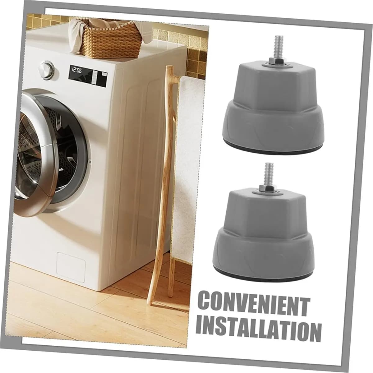 (ABZD) 4pcs Washing Machine Pads Feet Stabilizers for Drum Washers Noise Reduction Cushions Elephant Foot Design