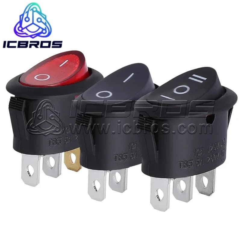 5 pz/lotto KCD7 interruttore ovale, 2 pin, 2 marce, 3 pin, 3 marce, bollitore elettrico interruttore di alimentazione tipo barca, interruttore tipo barca