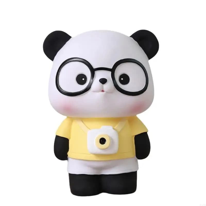 F19B Barattolo salvadanaio adorabile Salvadanaio multifunzionale Salvadanaio antigoccia Contenitore versatile per monete Panda