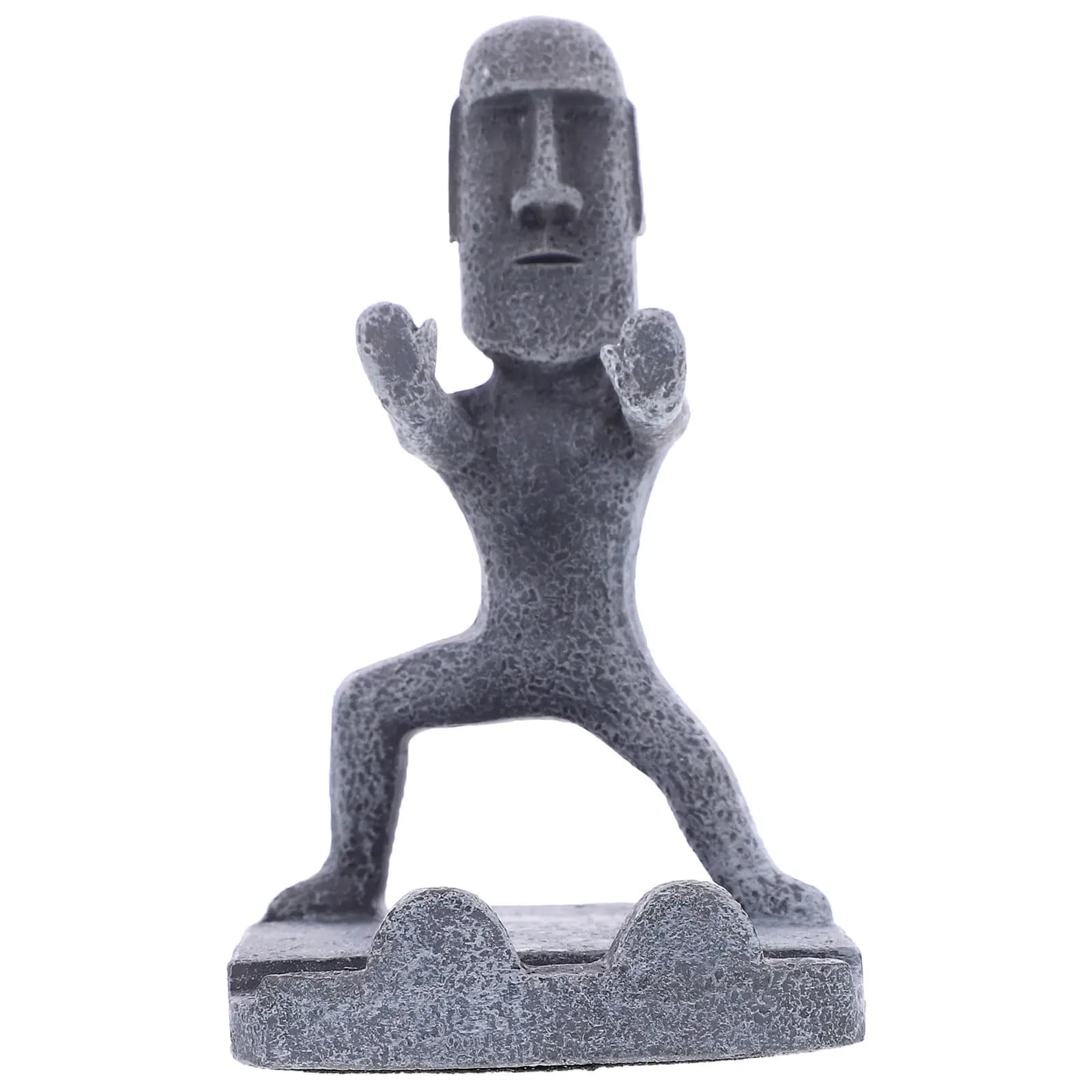 Moai mobile phone support in resin, table support for smartphones, stable, portable base, for free-hand vision and reading, universal