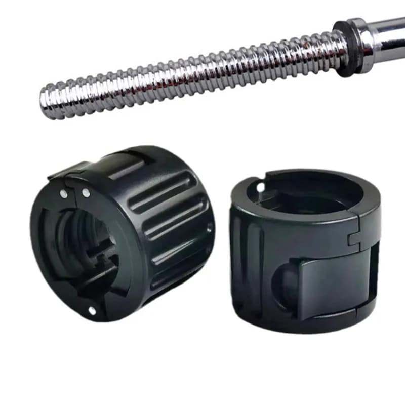25mm Barbell Collar Threaded Slot Fast Deck Weight Bar Plate Locks Clamp Clips Weightlifting Fitness Strength Training 1 pair