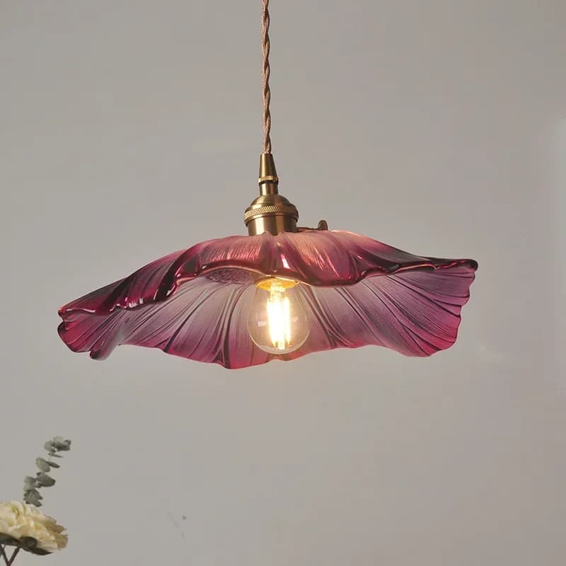 Vintage Suspension Lamps Flower Glass Suspension Lamps Home Decoration Lighting Living Room Bedroom Lamp Bedside Lamp Interior Store