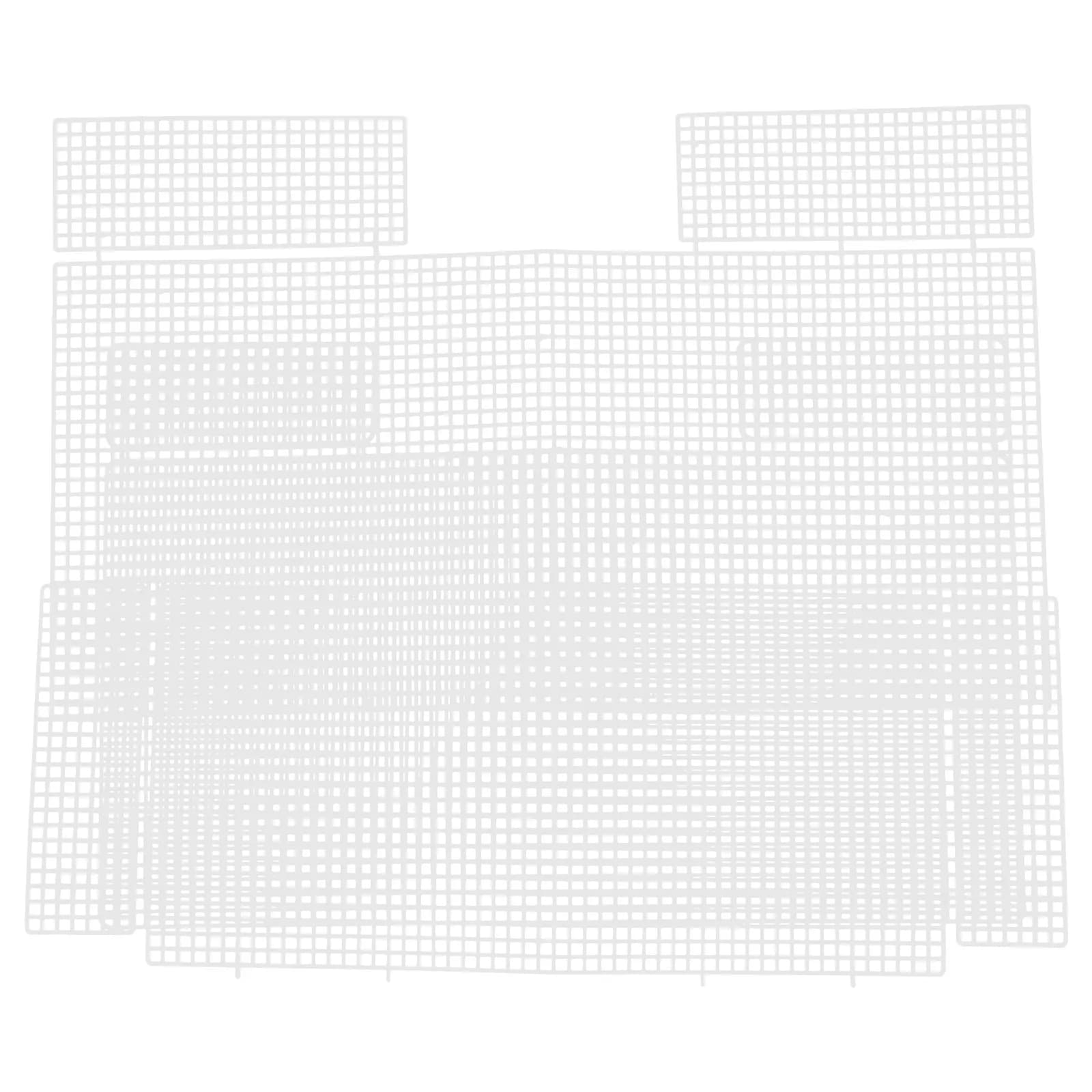 3 Sheets Plastic Mesh Sheet DIY Bag Making Material Smooth Surface Easy Cut Handwoven Mesh for Embroidery Cross-Stitch Coaster