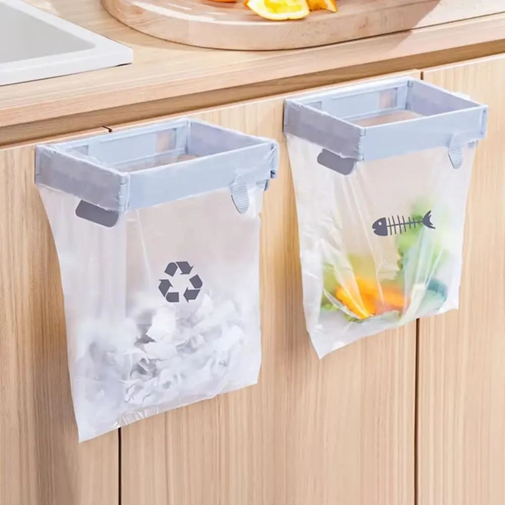 Nuovo supporto per sacchetto della spazzatura sospeso salva spazio pieghevole portaoggetti da cucina pieghevole pattumiera pieghevole