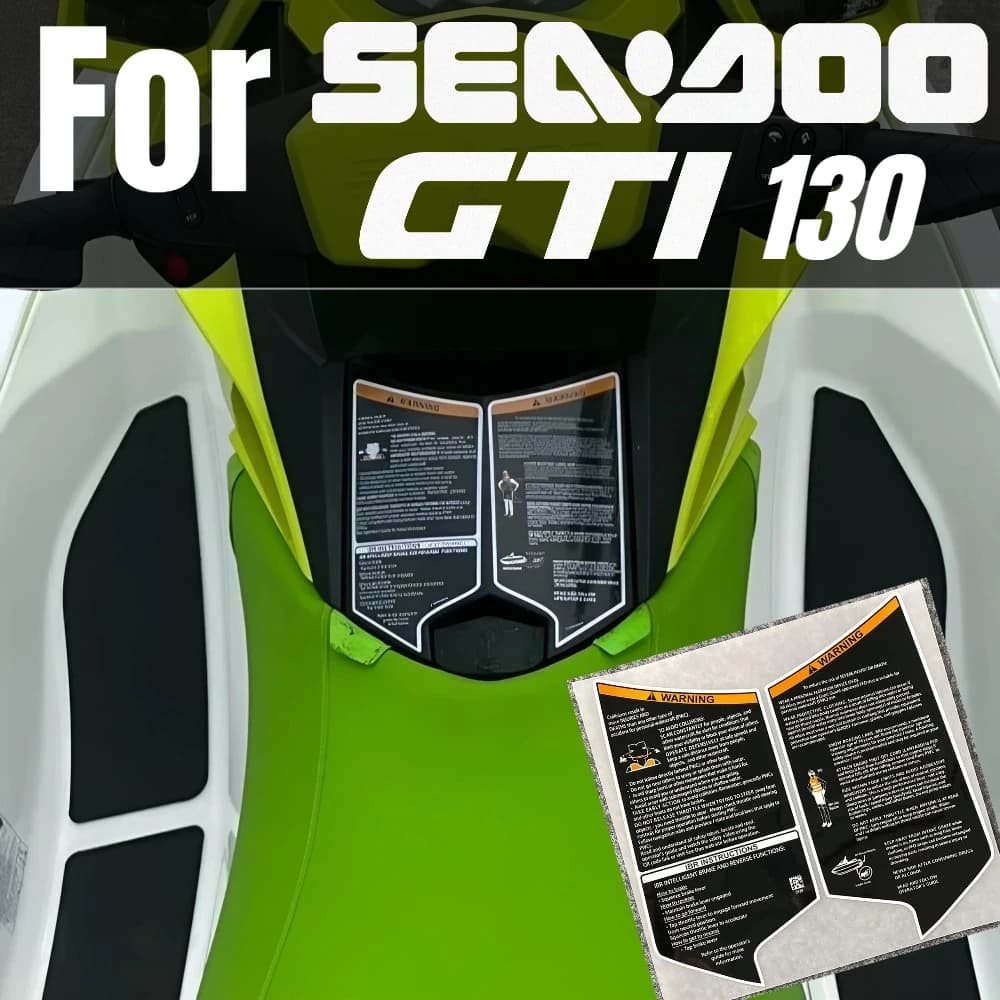 Adesivi per Moto d'Acqua GTI 130, Adesivi in Vinile SE90 SE130 SE170, Decalcomanie Impermeabili per Vano Portaoggetti Moto d'Acqua, Accessori per BRP SEADOO GTI