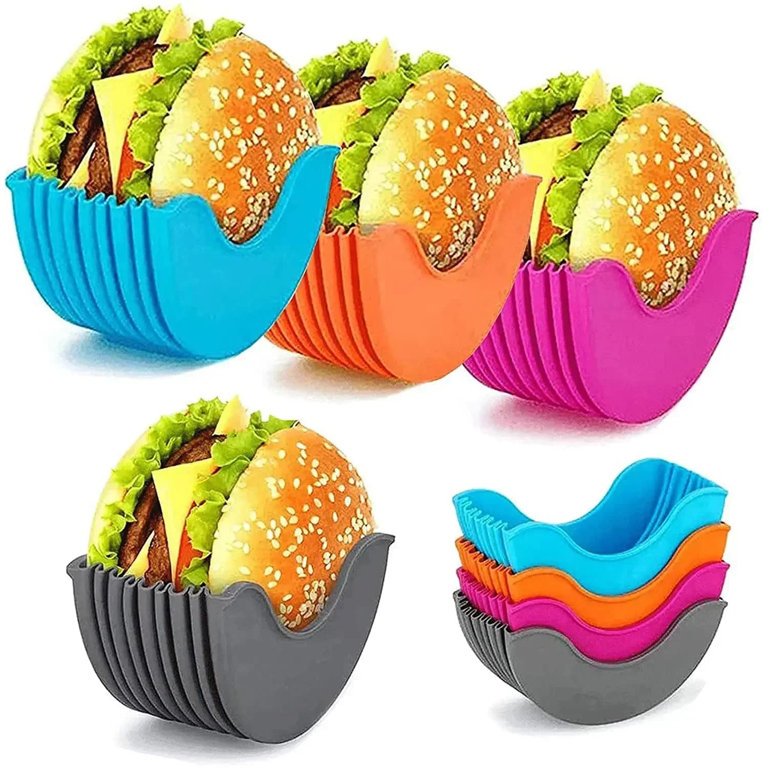 Reusable Burger Door Gadgets Useful Silicone Frame Burger Tool Holders Storage shelf Kitchen Organizer Tools Dining room Bar House