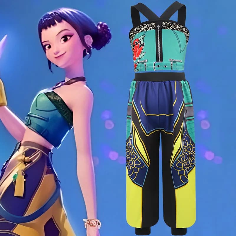 Corea Pop Kids Costume Cosplay Ragazza Idol Outfit Set da due pezzi Stile coreano Spettacolo teatrale Danza Festa di Halloween