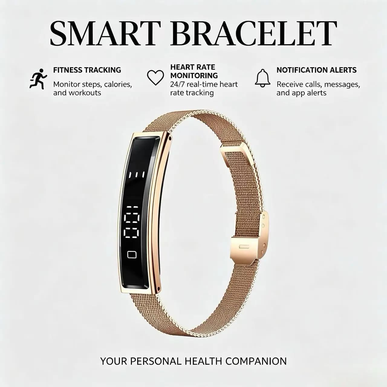 Smart sports bracelet with heart rate, blood oxygen, and stress monitoring, heart rate variability detection, female menstrual c