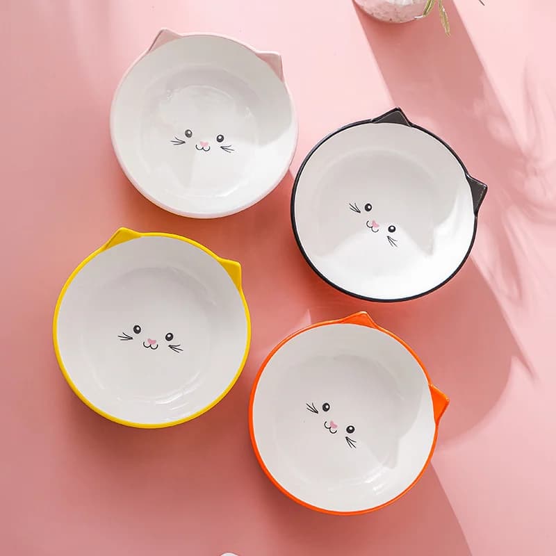 Ciotola in ceramica Alimentatore per cuccioli di cane per gatti Alimentazione e mangiare cibo Acqua Piatto rialzato Articoli per gatti Forniture per animali domestici Accessori