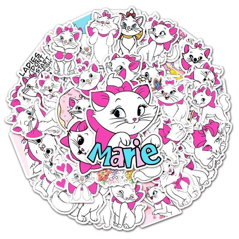 50 Palloncini a Tema Marie Cat per Feste di Compleanno per Bambine, Decorazioni per Baby Shower, Palloncini in Lattice e Foil per Bambini