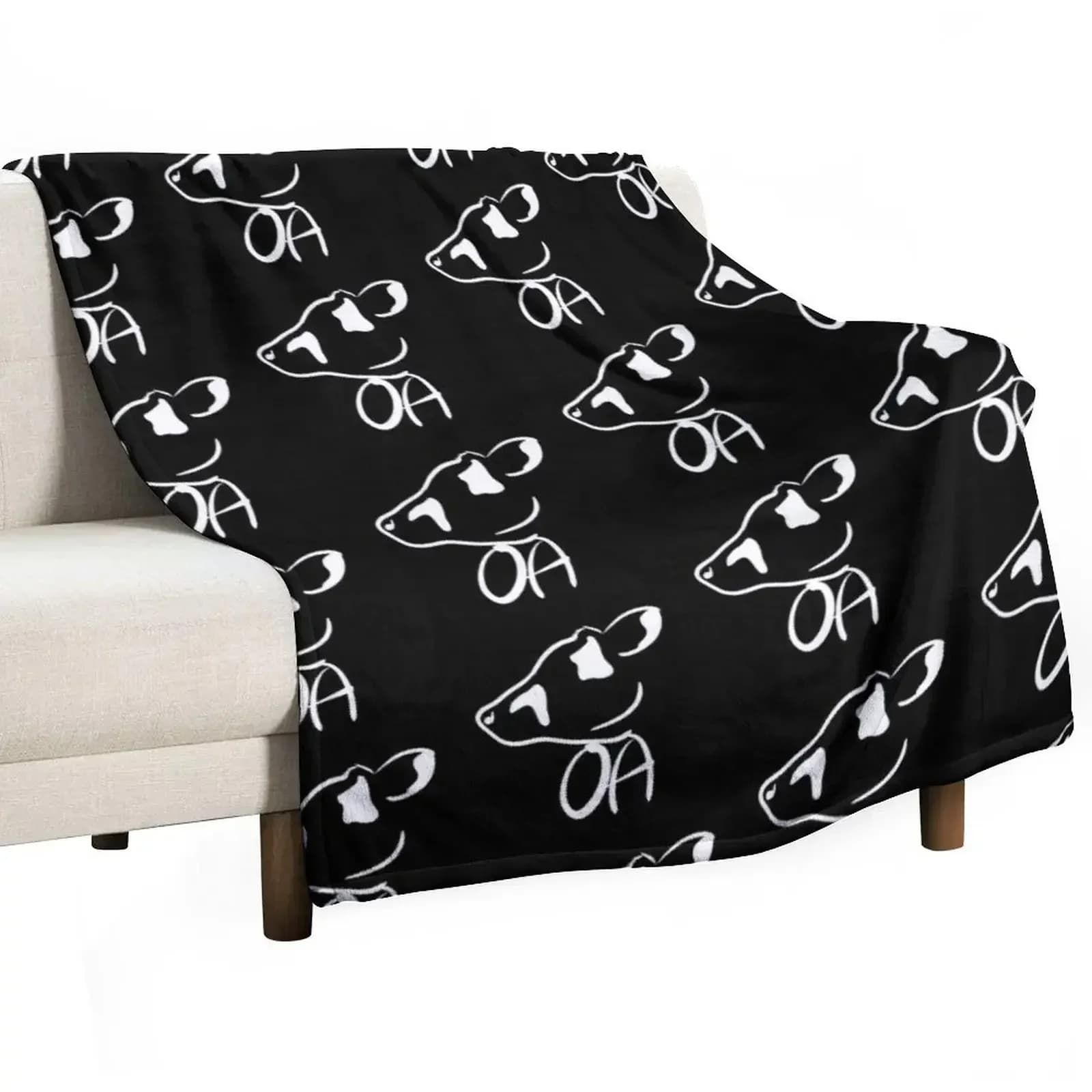 Open Acres, Positive White Throw Blanket warm winter Camping Sofa Throw Sleeping Bag Bed covers Blankets