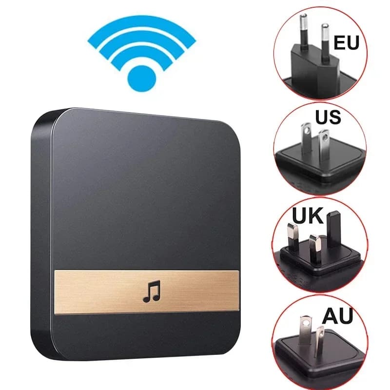 Campanello per porta WiFi wireless universale AC 110-220V Campanello per interni intelligente Spina US EU UK AU per campanello video intelligente
