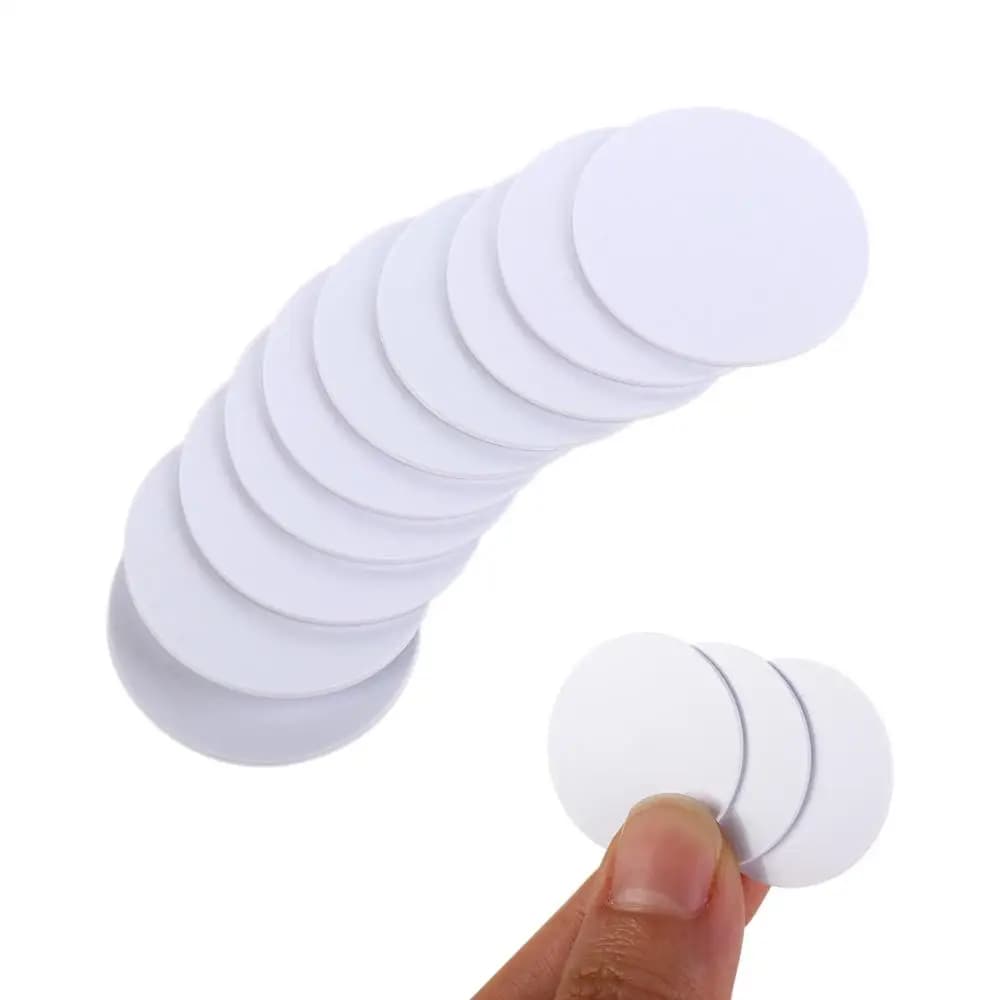 Tag NFC rotondo a forma di moneta con chip Smart Ring da 25 mm di diametro, etichette RFID, carte NFC vuote.