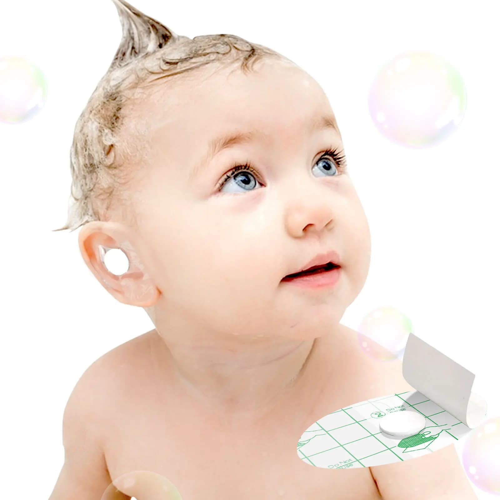 20 pcs waterproof ear pads for kids swimming ears stickers for ears waterproof ear protector for ears shower head tool for children adults
