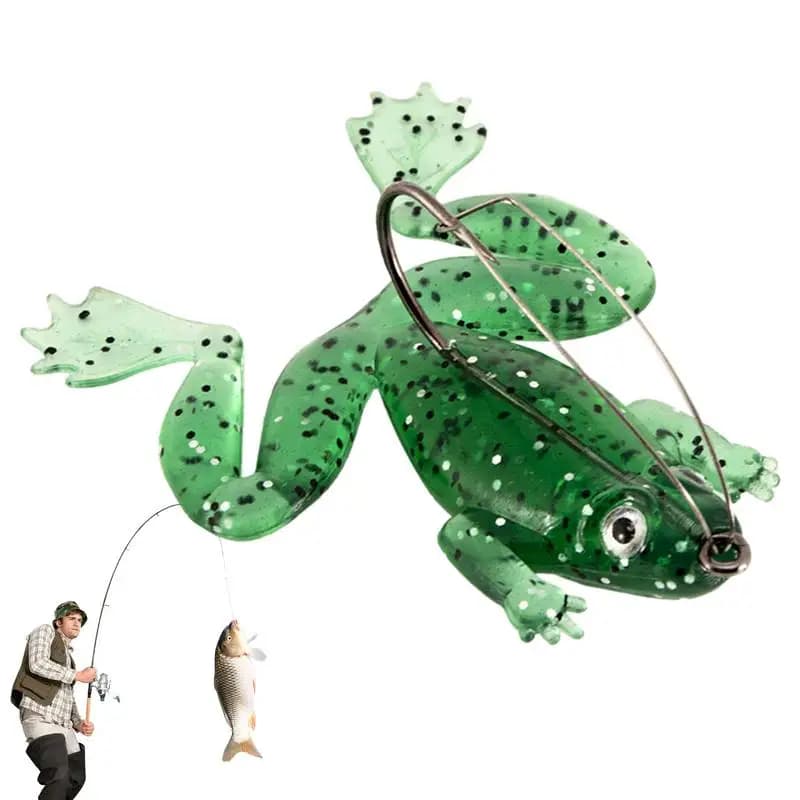 1 pz Wobbler esche morbide 5.5 cm 5g occhi artificiale in silicone rana esca con gancio per pesce gatto pesce persico spigola luccio attrezzatura da pesca