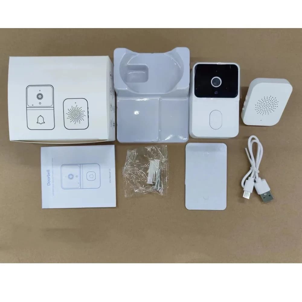 Campanello wireless HD Accesso remoto Installazione semplice Campanello Telecamera Videocitofono di sicurezza per visione notturna a infrarossi