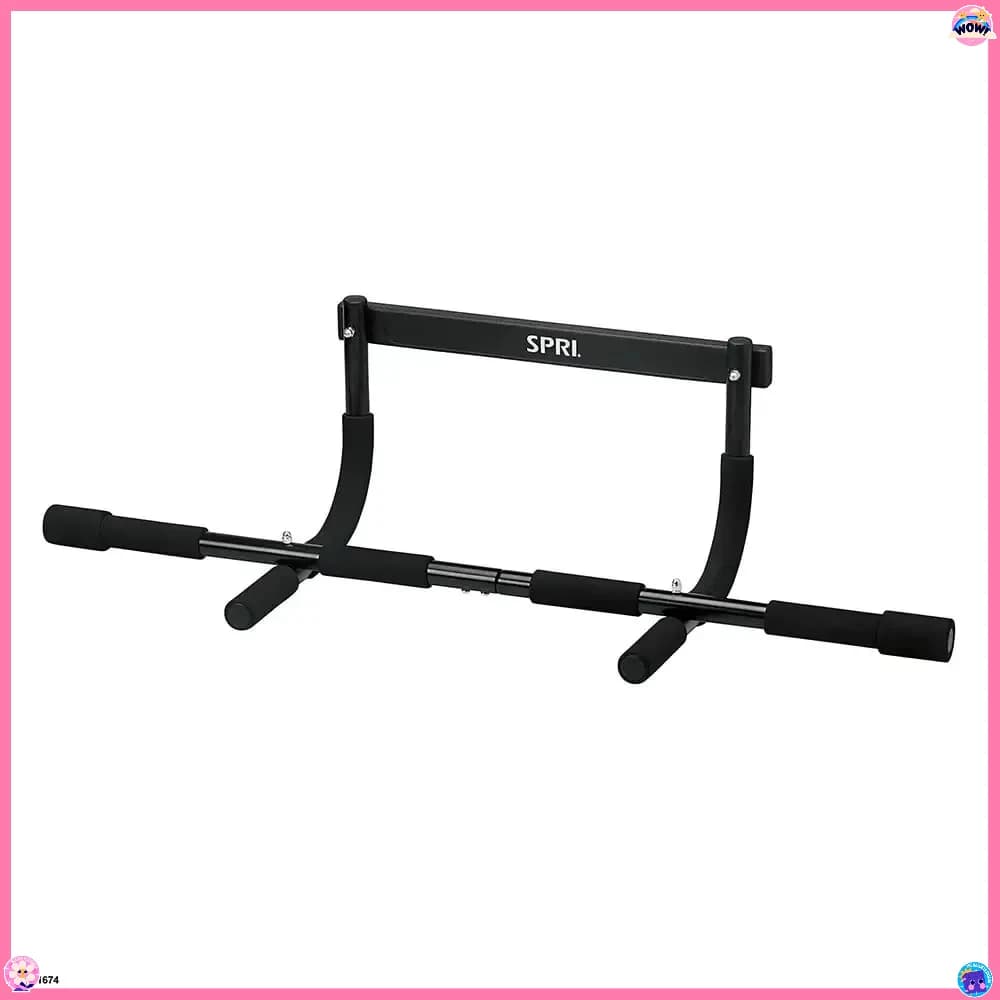 Home Traction bar without drill, steel often adjusts to 32 inch doors, helps back strength training and arm