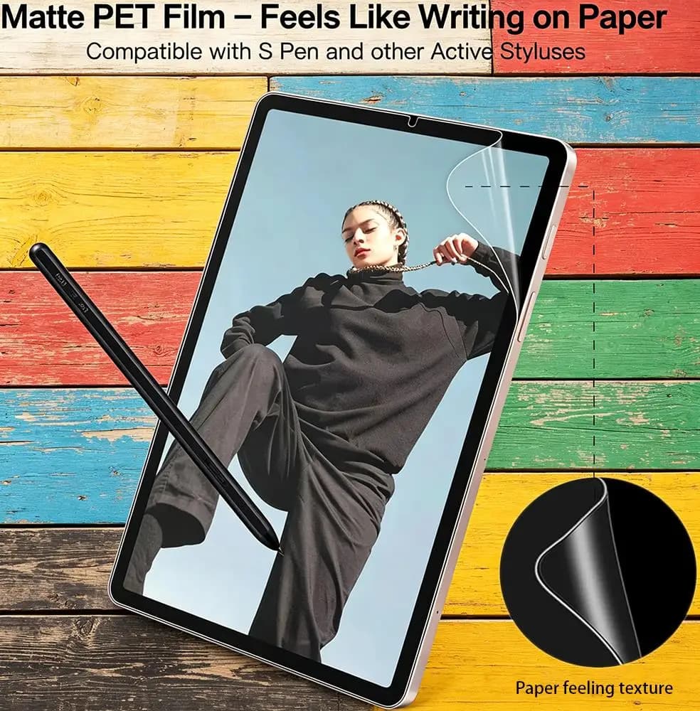 2pcs Screen Protector Film for Samsung Galaxy Tab S6 Lite A9 Plus A8 A7Lite S9 S8 S7 S6 10.1 10.5 PET Painting Write Paper Feel