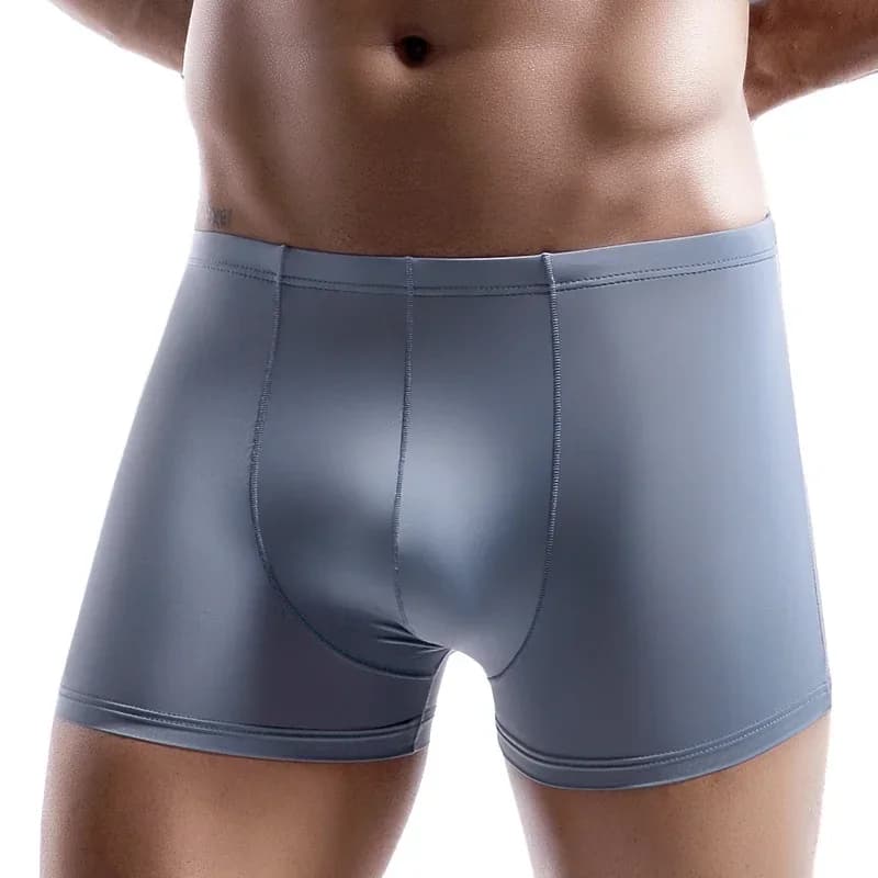 Set di 3 Boxer da Uomo in Seta Ghiaccio Ultra-Sottili, Traspiranti per l'Estate, Slip Corti Sexy per Giovani