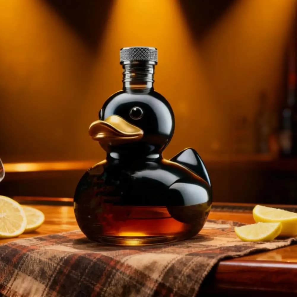 Fiaschetta stravagante a forma di anatra Decanter artistico per bottiglie di whisky per bar Decorazioni per la casa Statua divertente Bottiglie di vino Ufficio unico