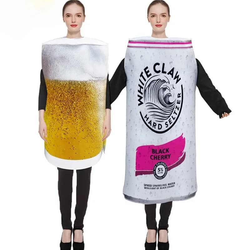 Costume da Boccale di Birra in Spugna per Halloween, Body per Spettacoli Teatrali, Divertente Travestimento per Feste a Tema per Adulti