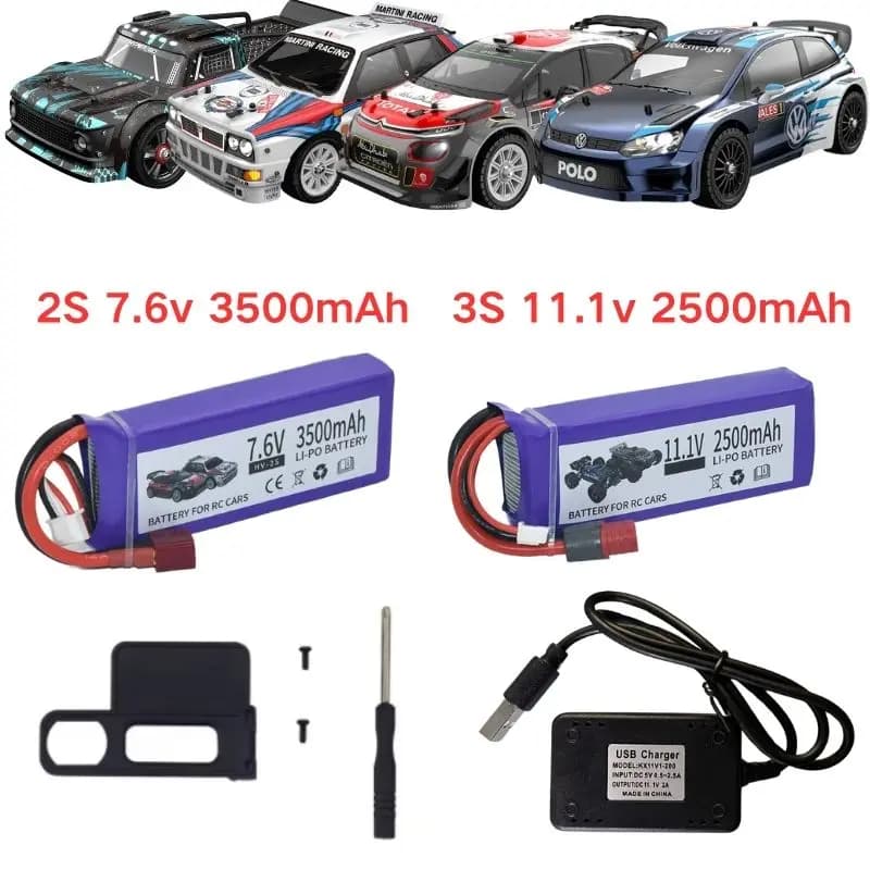 MJX Hyper Go 14301/14302/14303/14304 16207 16208 16209 16210 parti di camion RC brushless 2S 7.6 V/3S 11.1 V 3500 mAh batteria Lipo