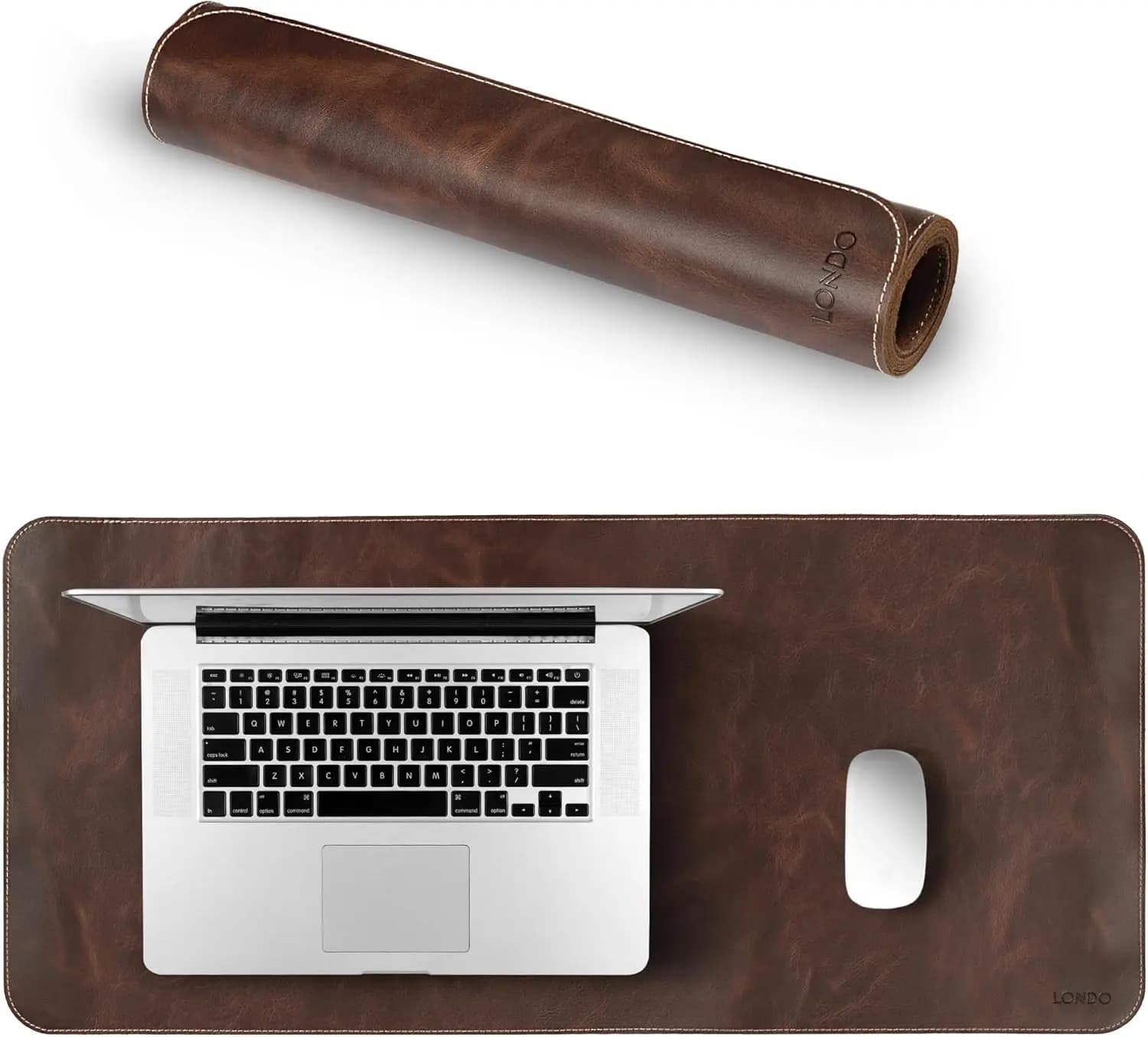 Premium Leather Mouse Mat - Large Desk Mat for Office and Gaming, Liscia Surface, Non-slip Base