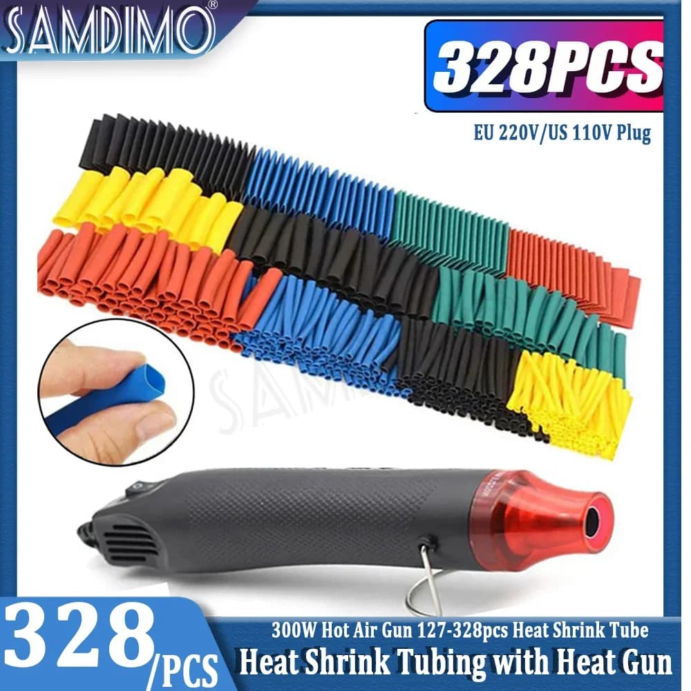 300W Pistola di Calore Ad Aria Calda di Energia Elettrica Ventilatore di Temperatura Tubo Termoresistente Tubo Termoretraibile di Avvolgimento Tubo Termoretraibile Con Pistole Ad Aria Calda