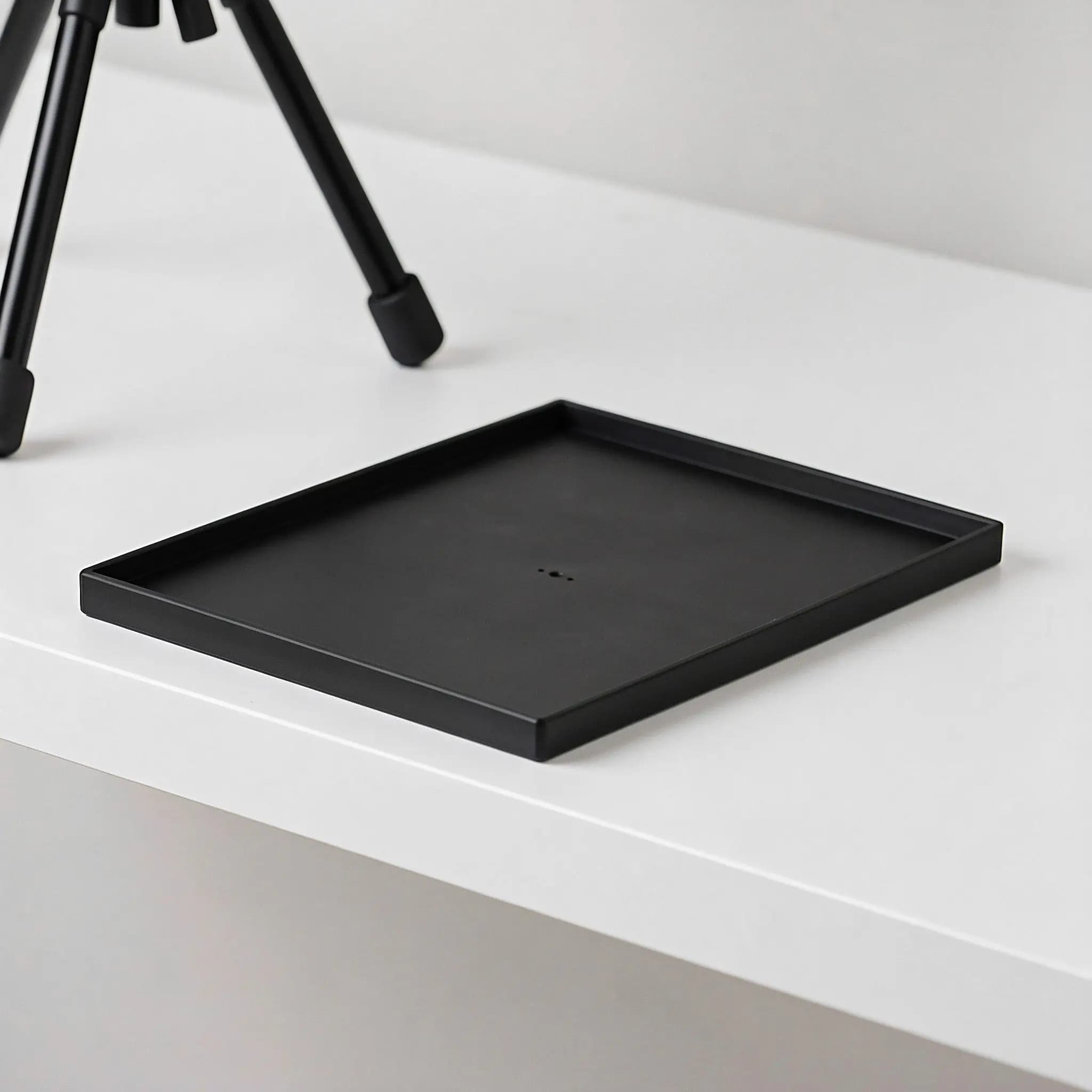 Mic Stand Tray Projector Mount Plate for Tripod Holder Pallet Black Laptop Microphone