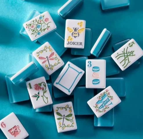 Colorful Acrylic Jade Green 1-Layer Acrylic American Mahjong Tiles Custom Engraved 160 Tiles Set MOQ 1 Set