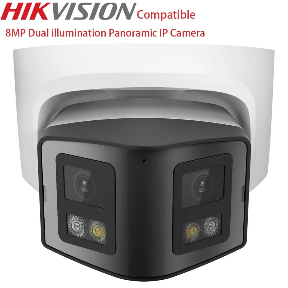 IP Camera Overview from 8MP Exterior with Double Intelligent Light, Microphone and Speaker, 4K Plug and Play Compatible Hikvision