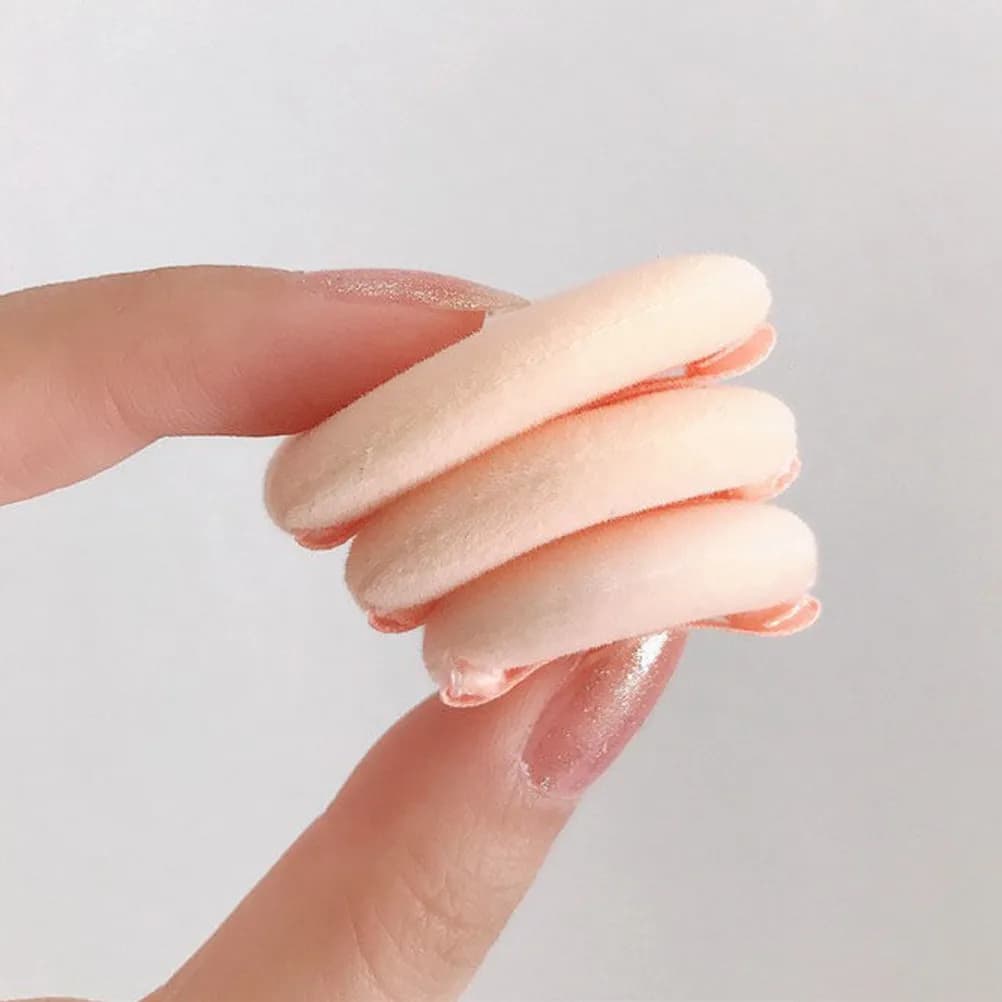 Set di 5 Mini Spugnette per Trucco, Leggere e Portatili, in Microfibra per Fondotinta, Cipria, Contorno Occhi, Guance e Naso