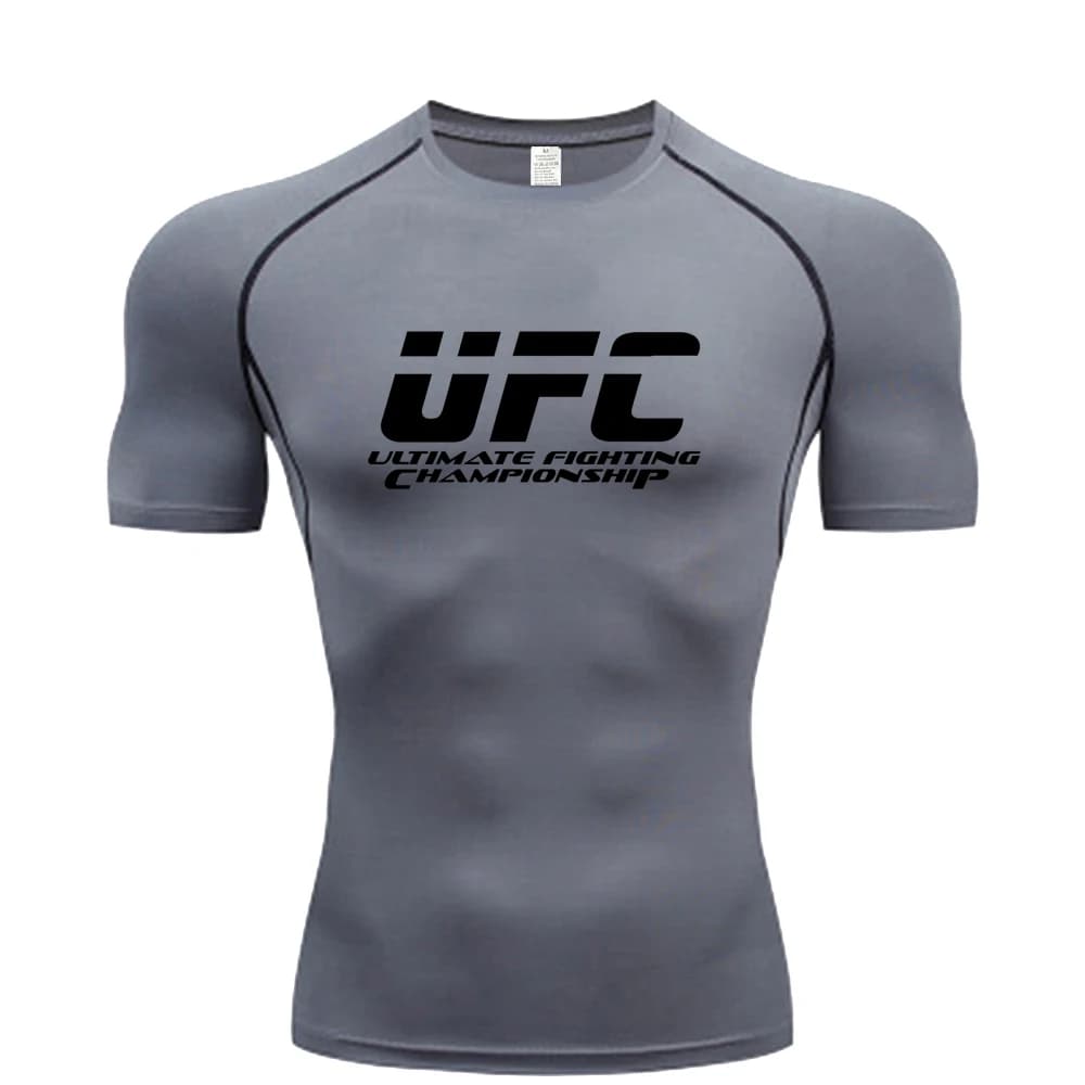 2026-T-shirt Respect The Fight Men's Short Sleeve Ultimate Fighting Championship Training Tops