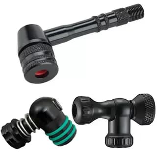 Adattatore per Valvola a Disco Compatibile Presta e Schrader, Testina Adattatore per Pompa Bici per Pompa CO2 Control Drive