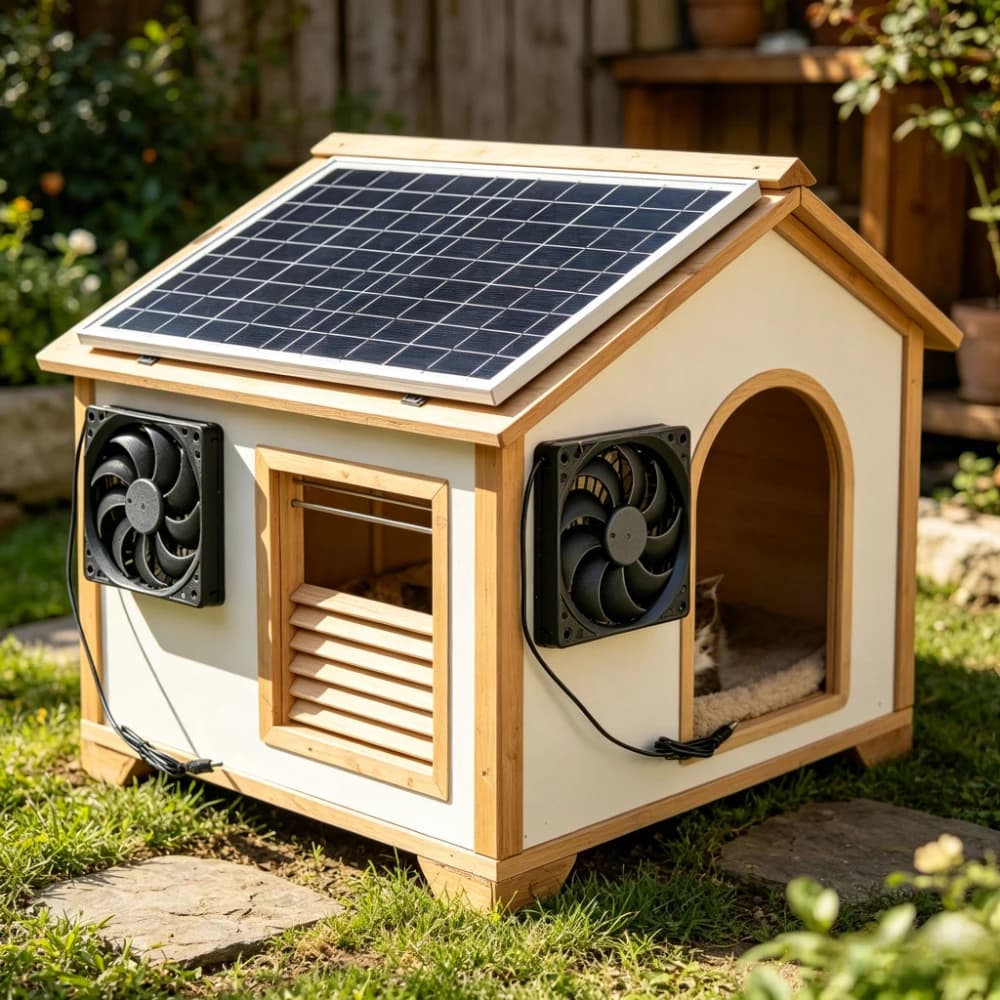 Ventilatore Solare Impermeabile da 10W 15W per Ventilazione e Raffreddamento, Ventilatore di Scarico per Esterni per Pollaio, Cuccia per Animali, Serra