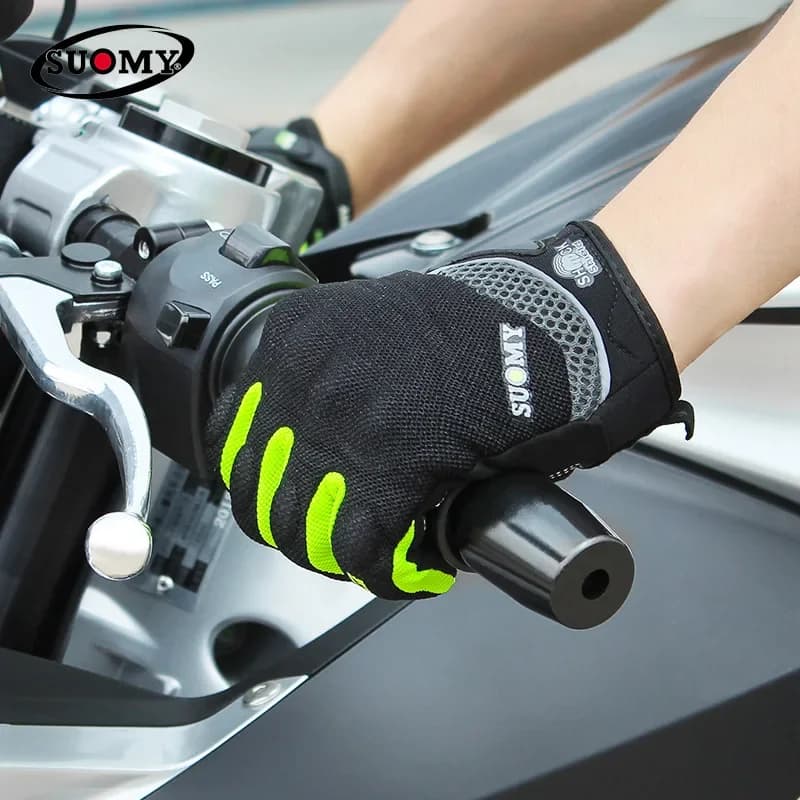 SUOMY SU-09 Breathable Summer Racing Motorcycle Gloves High Quality Size S-XXL Non-slip Motocross Guanti Moto Biker Gloves