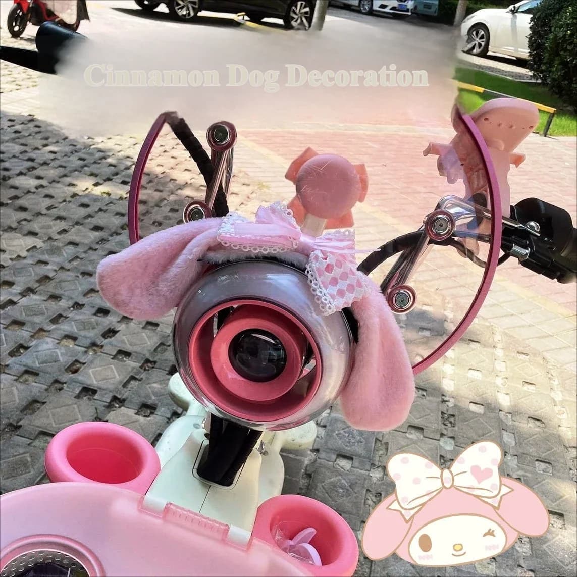 Orecchie Decorative in Giada Guigou per Casco Elettrico, Orecchie da Gatto (Pane a Forma di Orecchie di Gatto al Vapore), Fiocco per Moto