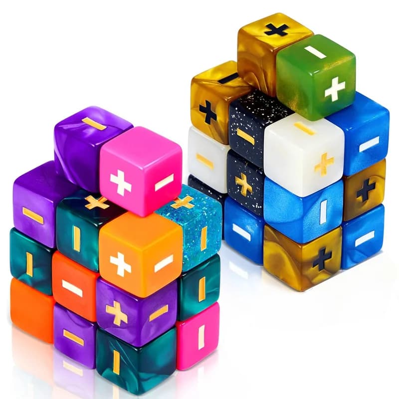 10 pezzi di dadi con simboli matematici da 16 mm, più e meno, giocattoli per l'apprendimento dell'aritmetica, forniture didattiche per la classe, per bambini, ragazzi e ragazze