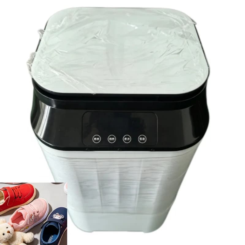 Industrial Grade Ultrasonic Sneaker Cleaner with Full Wall Soft Bristle Silicone Brush for Deep Cleaning and Shoe Shining