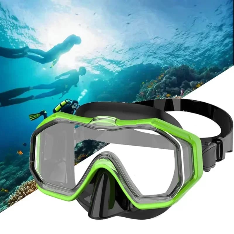 Snorkel with Nose Cover Adult Children's Diving Equipment Overview 3 Windows Snorkeling Glasses Gear