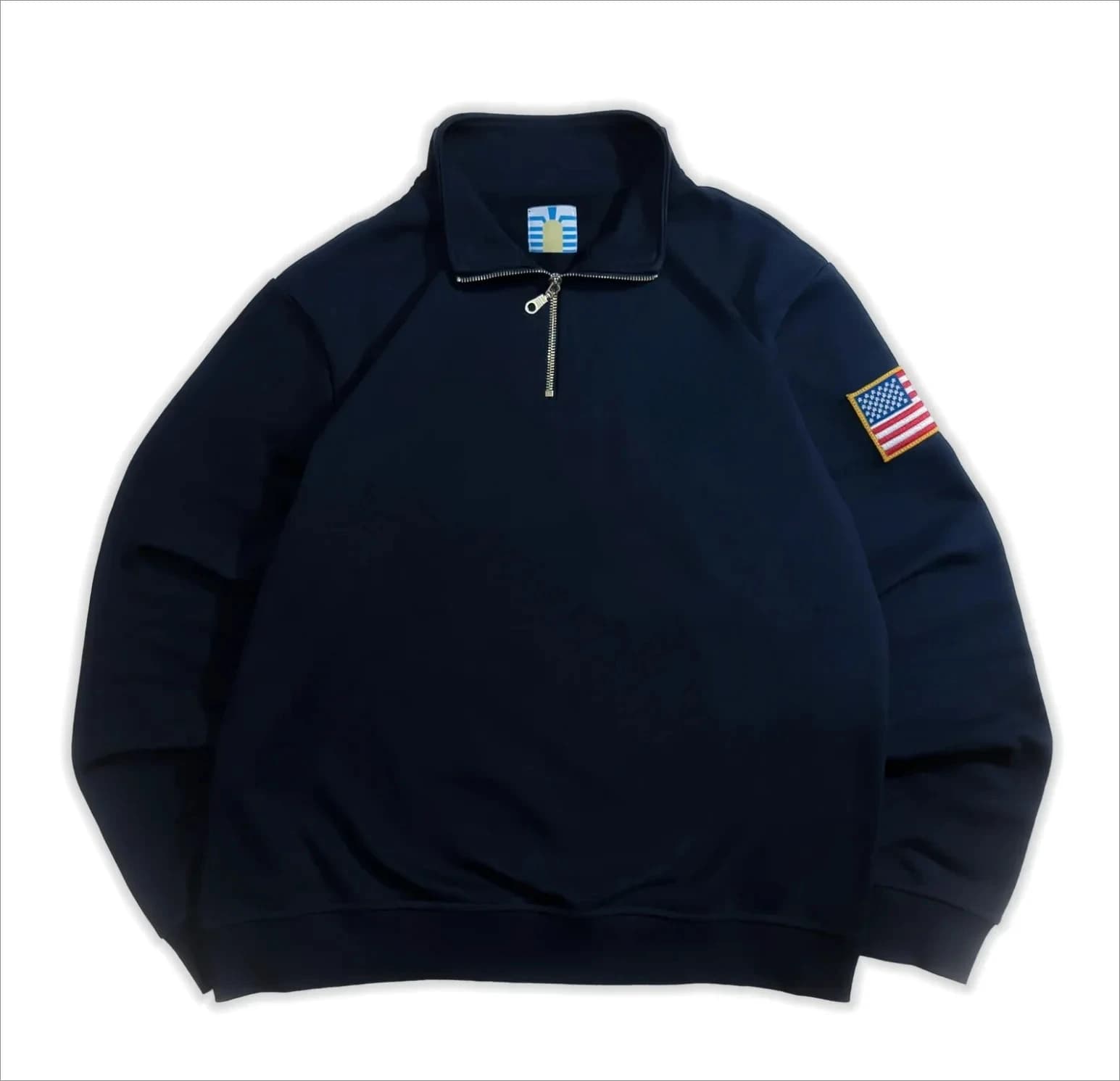 Felpa Oversize Casual con Ricami per Donna, Collo Alto con Zip a un Quarto, Pullover Sportivo Unisex Stile Y2k Streetwear