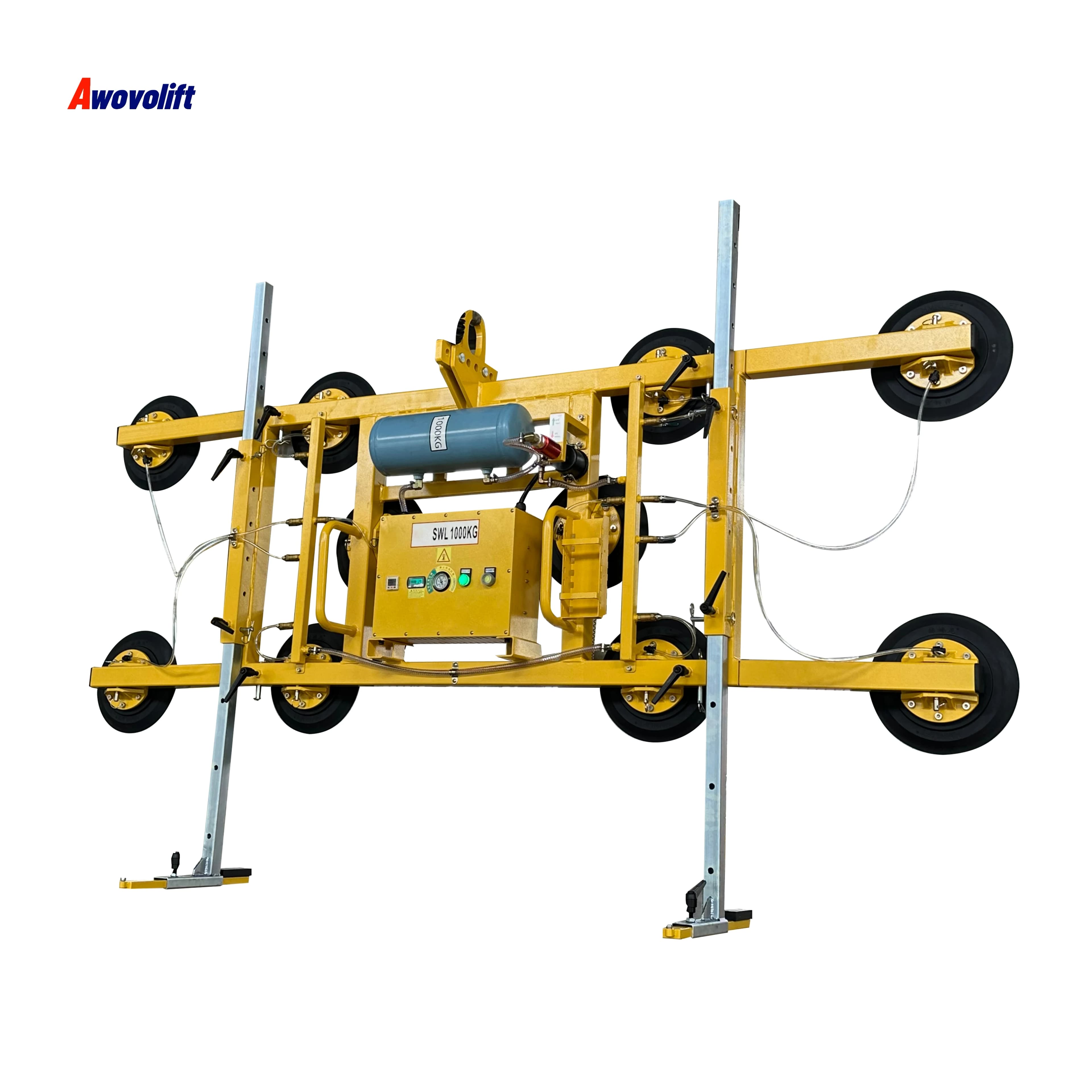 Awovolift Linea cava in vetro con gancio di traino Sollevatore sottovuoto per sollevamento vetro Ventosa mobile Garage di fabbrica CE 1000 kg