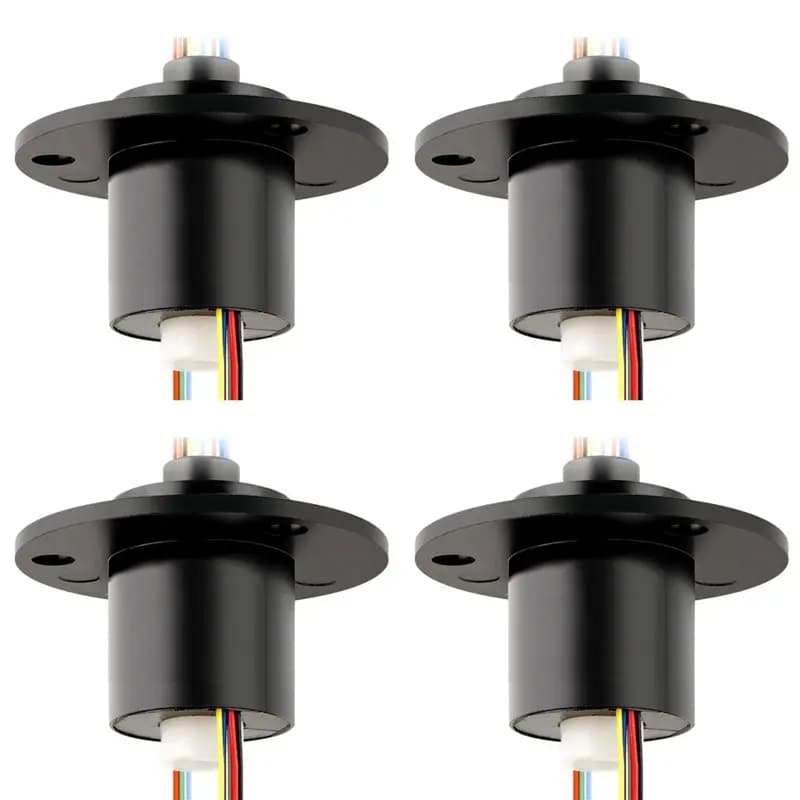 【RECOMENDAR】4X Hole 5Mm Through Bore Slip Ring 6CH 2A Collector Ring Joint Conductive Slipring Unlimited Rotary Connector