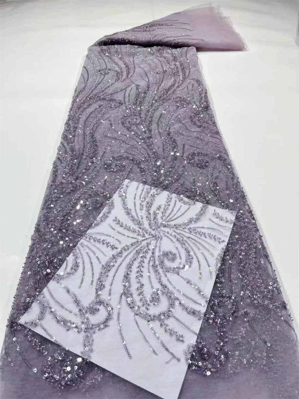 French Mesh Lace 2025 Fabrics Embroidery Sequins Tulle Groom African Fabric for Nigeria Women Party Dresses 5Yards Sewing Meters