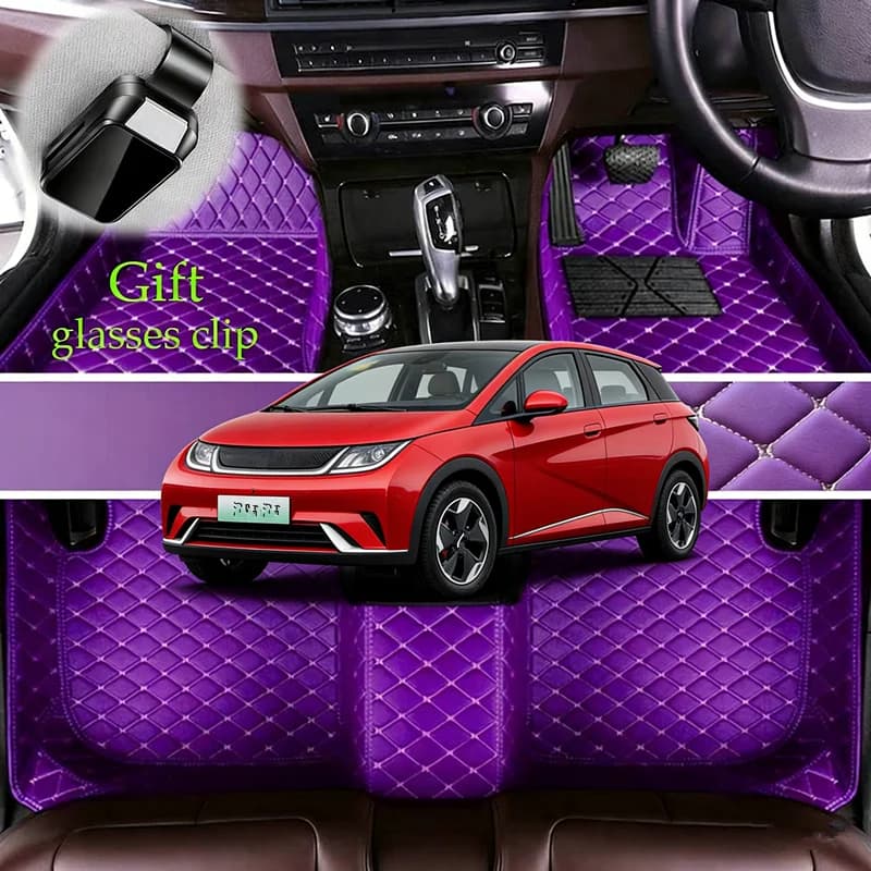 Tappetini Auto Impermeabili Personalizzati per BYD Dolphin EV Hatchback 2021-2026, Accessori Auto, Tappeti e Coperture per Guida a Sinistra/Destra